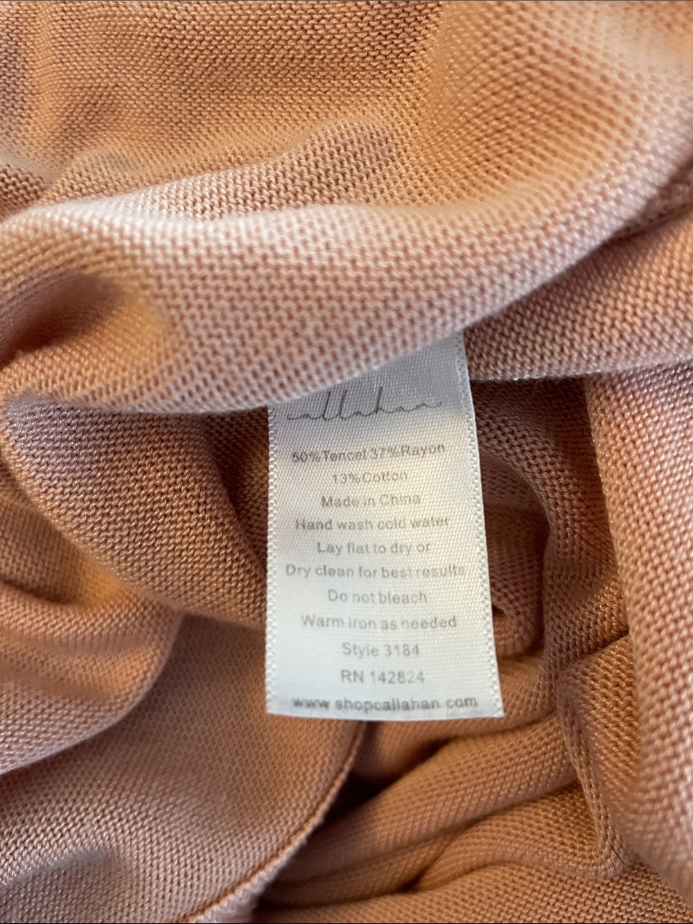 M   CALLAHAN  Blush Pink Draped V-Neck Sweater    REVOLVE - Picture 6 of 6